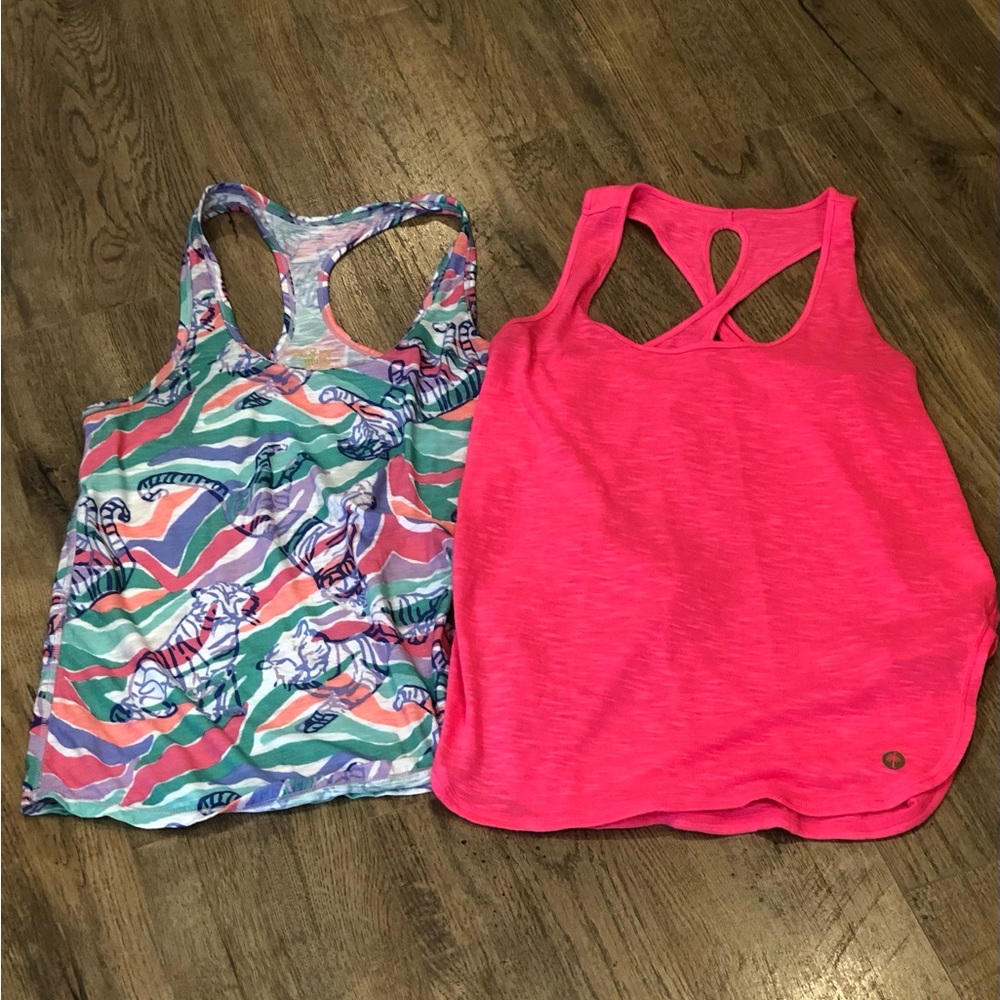 Lilly Pulitzer Luxletic Racer Back Tank 2 Pack Small